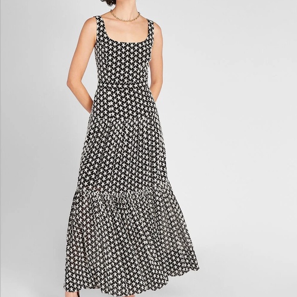 Embroidered Maxi Dress Brand New NEVER WORN Black Base